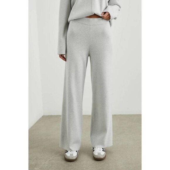 Rails Krista Knit Wide Leg Pant in Light Heather Gray - Picture 1 of 8